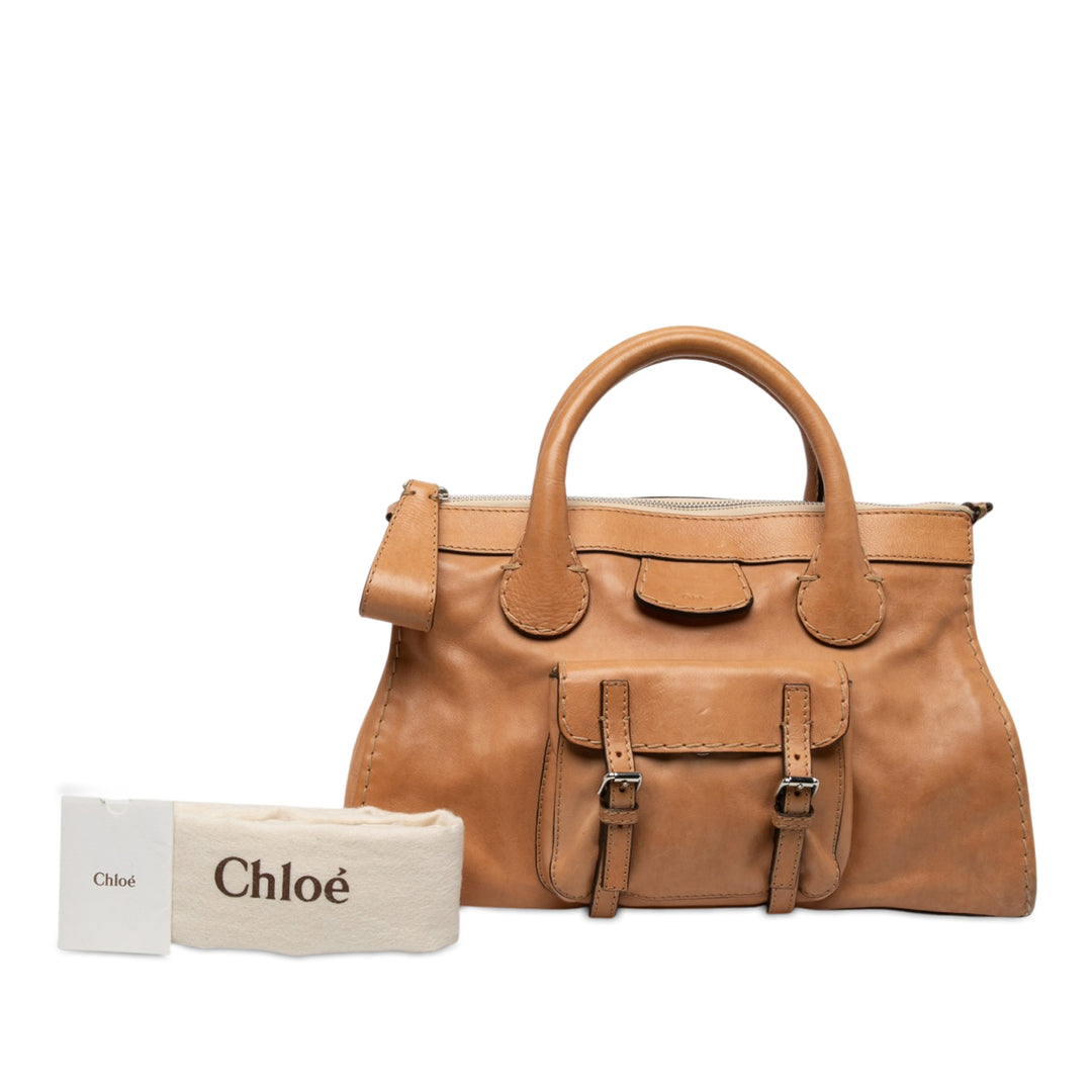Chloé Buffalo Edith Day Sac Moyen Marron – vue 6 – GABY PARIS