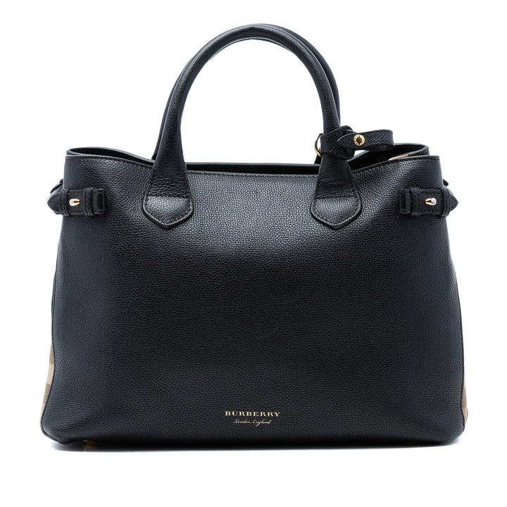 House Check Banner Mittlere Tasche Schwarz