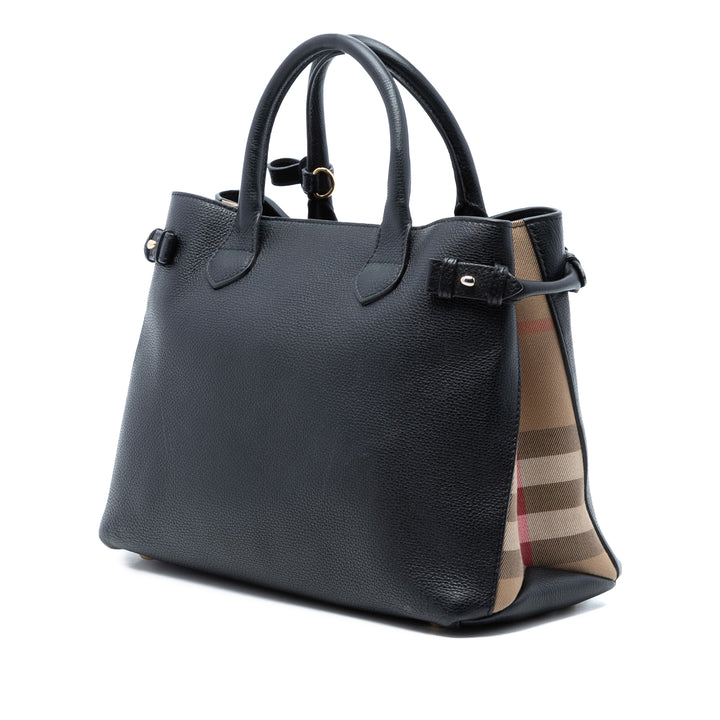 House Check Banner Mittlere Tasche Schwarz