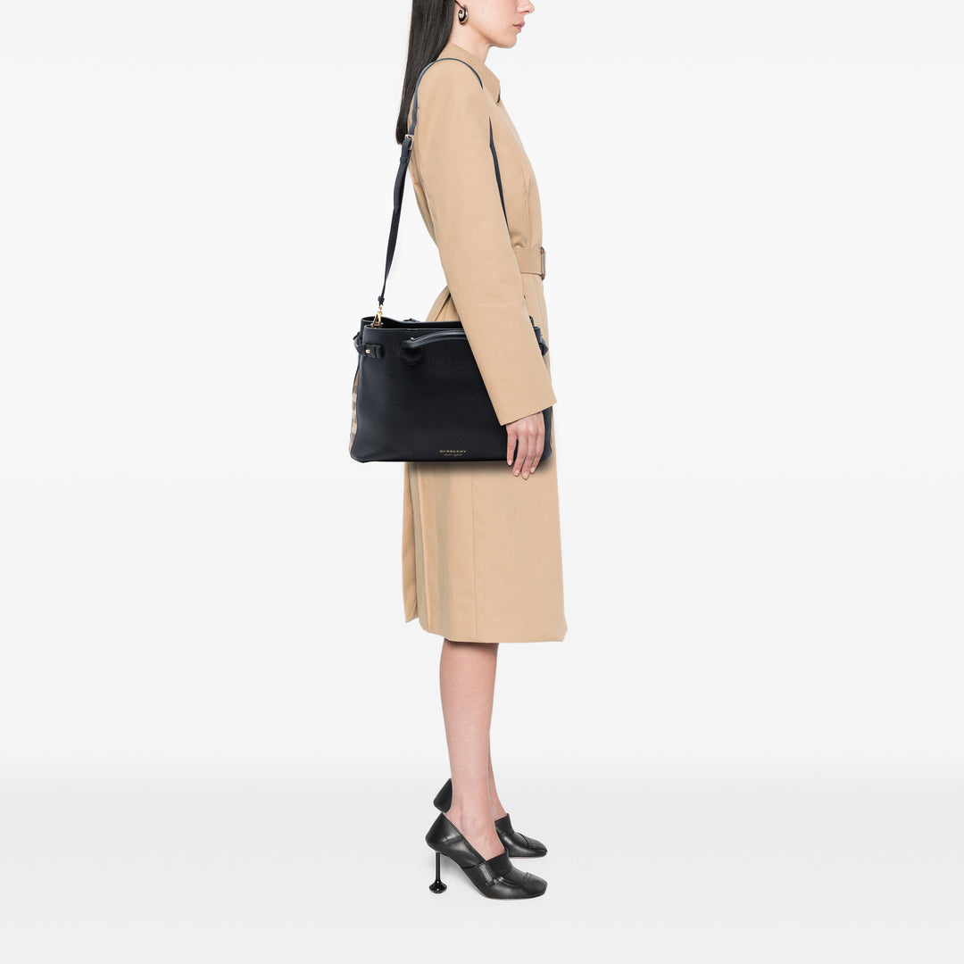 House Check Banner Mittlere Tasche Schwarz