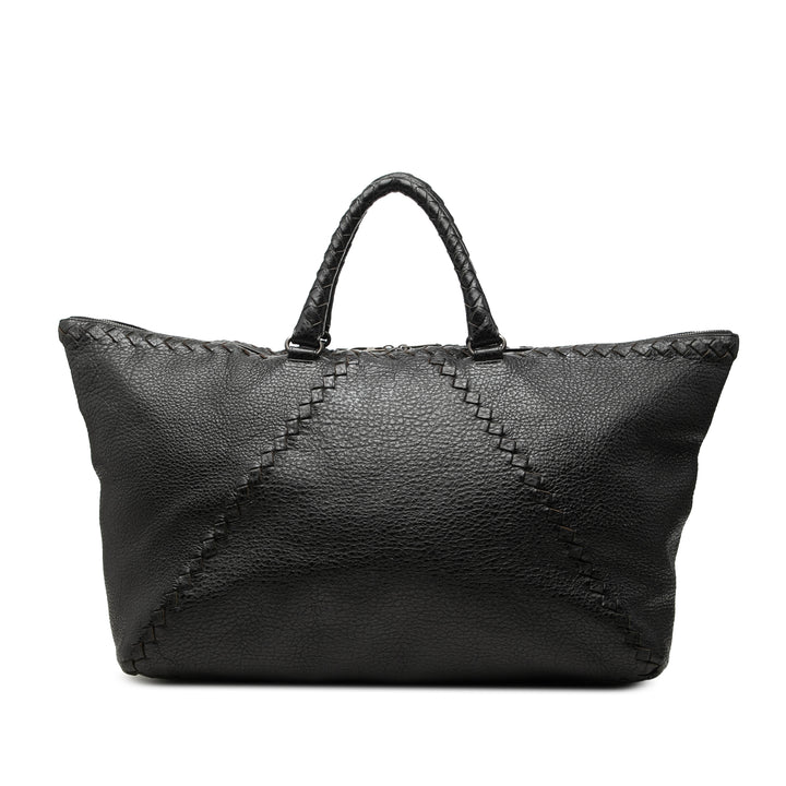 Bottega Veneta Sac de voyage Intrecciato à finitions Cervo zippé de voyage Noir – vue principale – GABY PARIS
