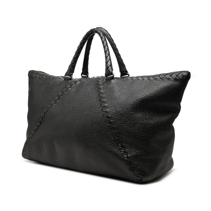 Bottega Veneta Sac de voyage Intrecciato à finitions Cervo zippé de voyage Noir – vue 2 – GABY PARIS