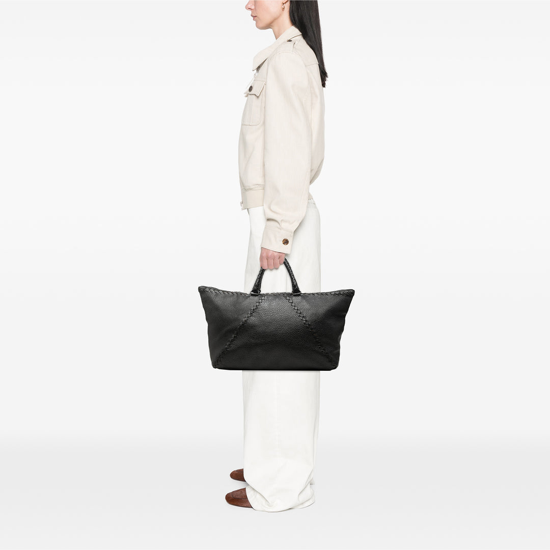 Bottega Veneta Sac de voyage Intrecciato à finitions Cervo zippé de voyage Noir – vue 6 – GABY PARIS