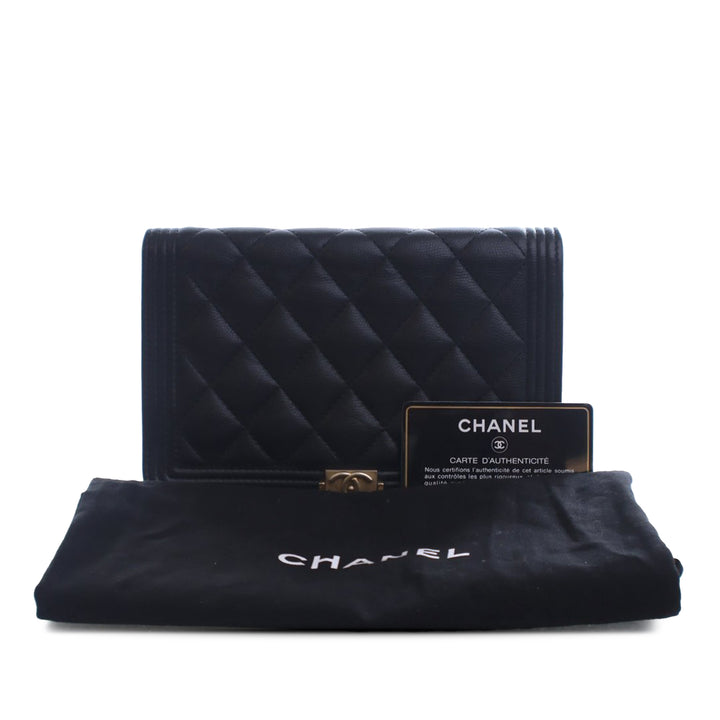 Chanel Matelassé Caviar Boy Wallet on Chain