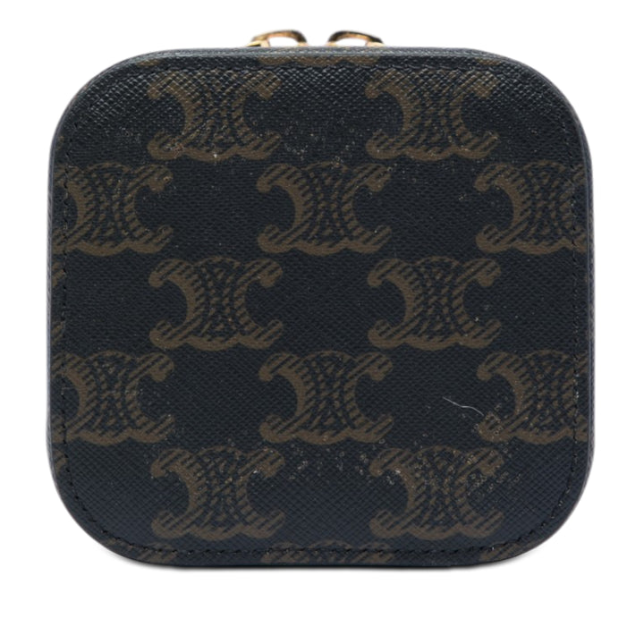 Celine Vanity Triomphe Triomphe enduite Mini Marron – vue 3 – GABY PARIS