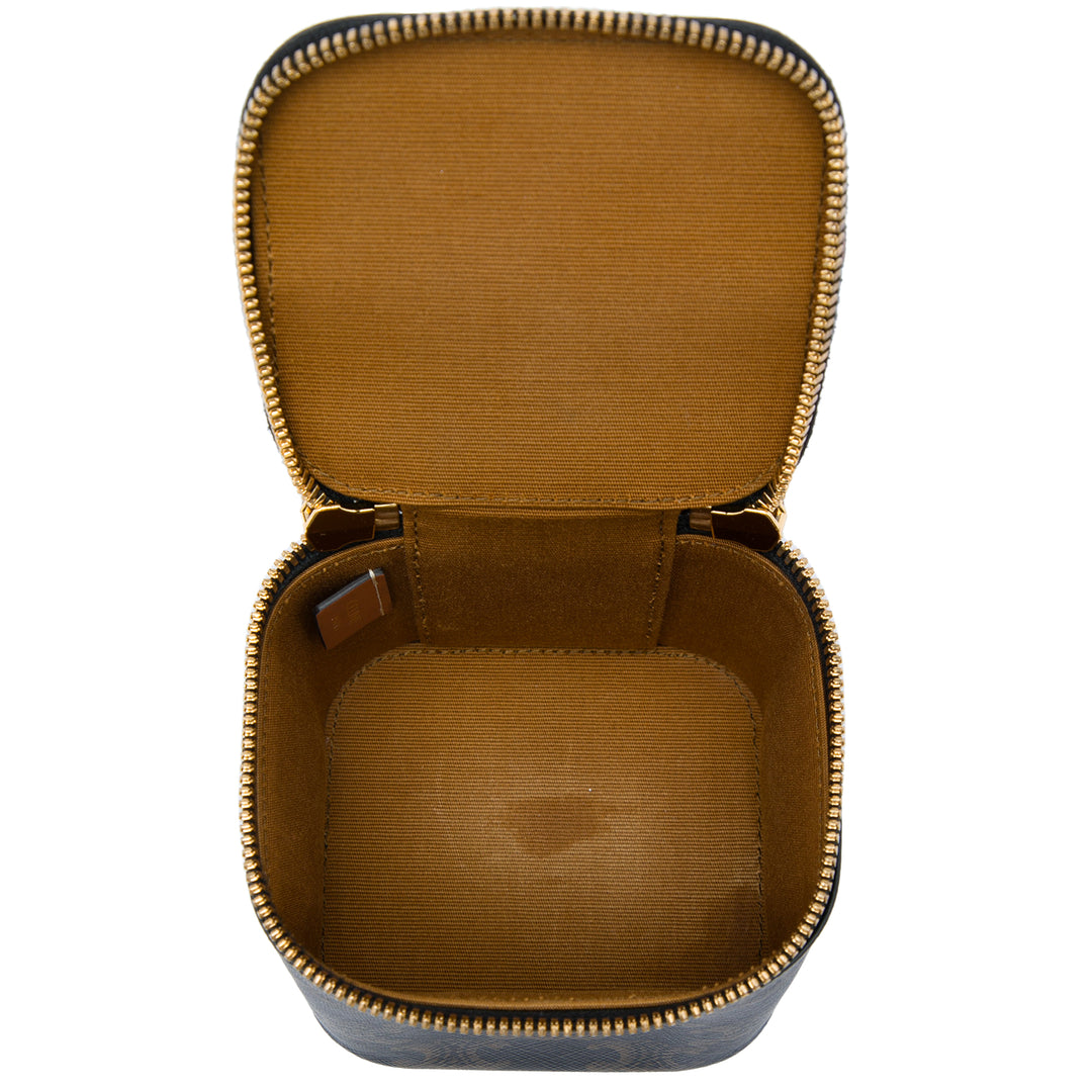 Celine Vanity Triomphe Triomphe enduite Mini Marron – vue 4 – GABY PARIS