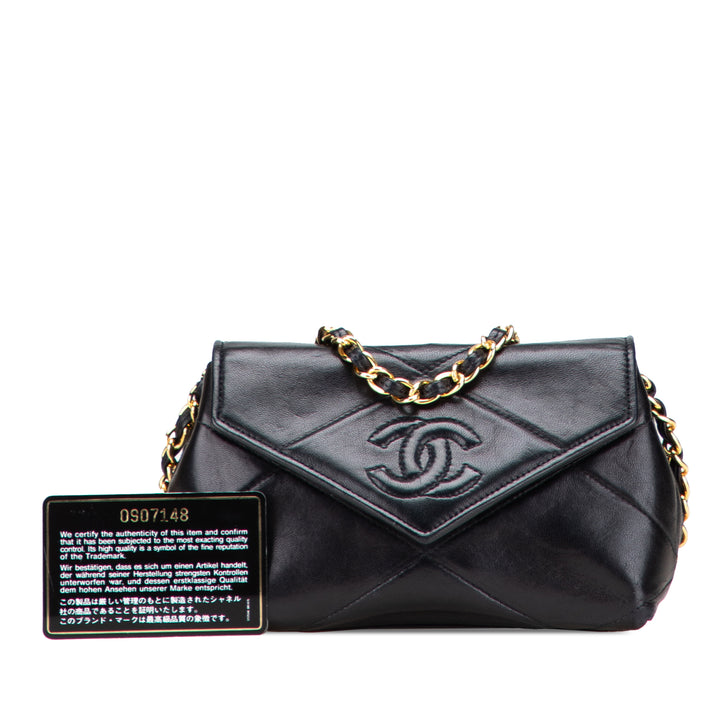 Mini CC Quilted Lambskin Single Flap Black - Gaby Paris