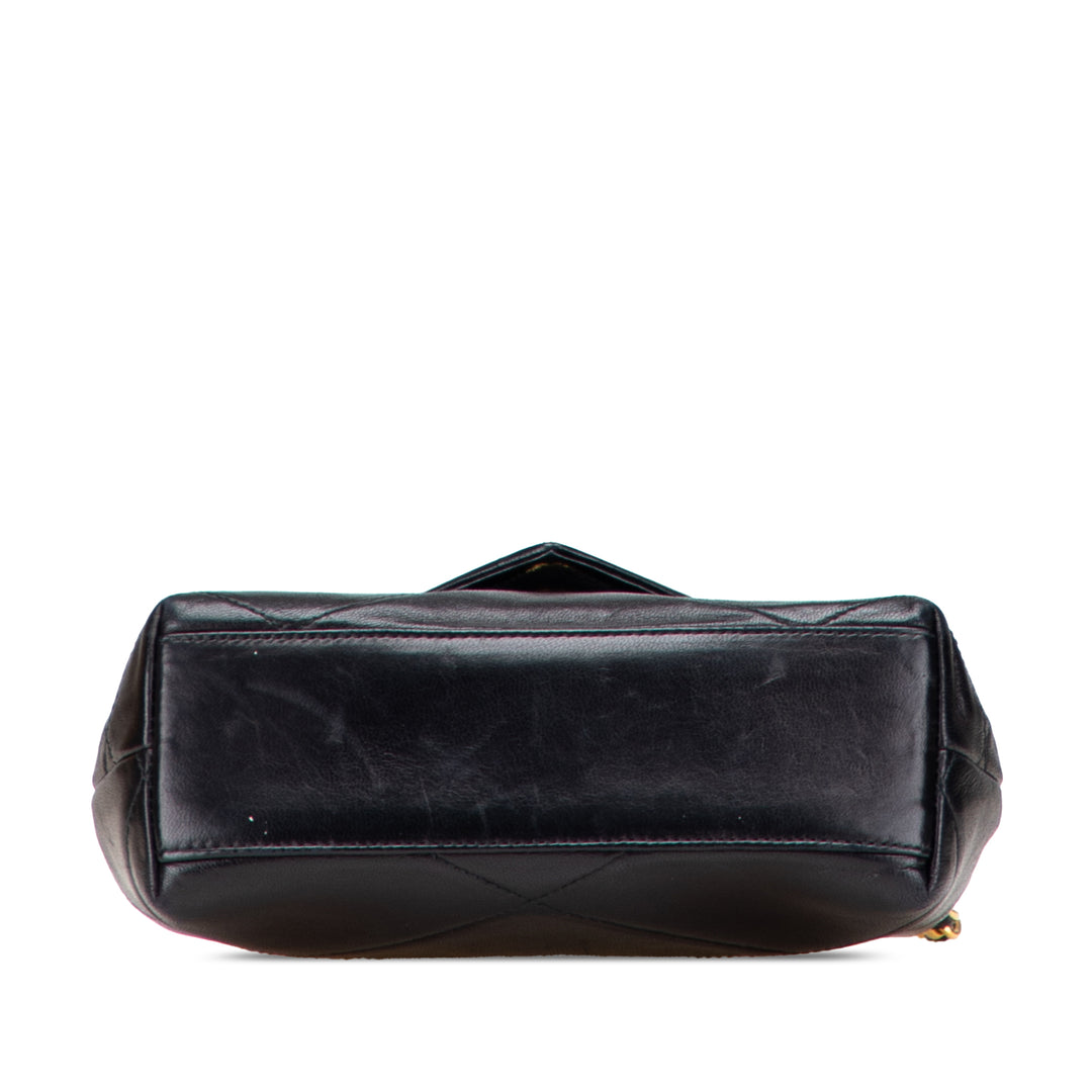 Mini CC Quilted Lambskin Single Flap Black - Gaby Paris