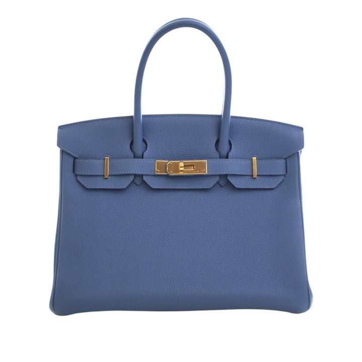 Hermès Sac à main Birkin Retourne 30 Togo Bleu – vue principale – GABY PARIS