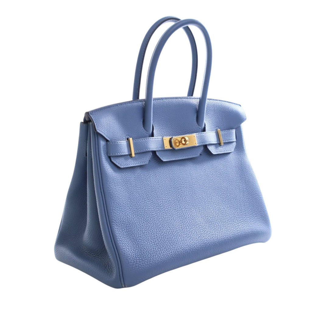 Hermès Sac à main Birkin Retourne 30 Togo Bleu – vue 2 – GABY PARIS