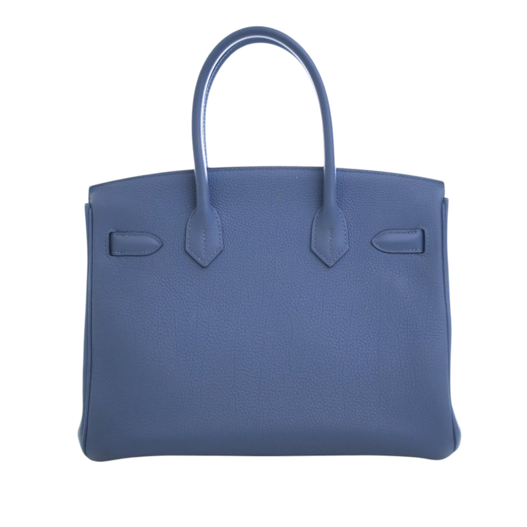 Hermès Sac à main Birkin Retourne 30 Togo Bleu – vue 3 – GABY PARIS