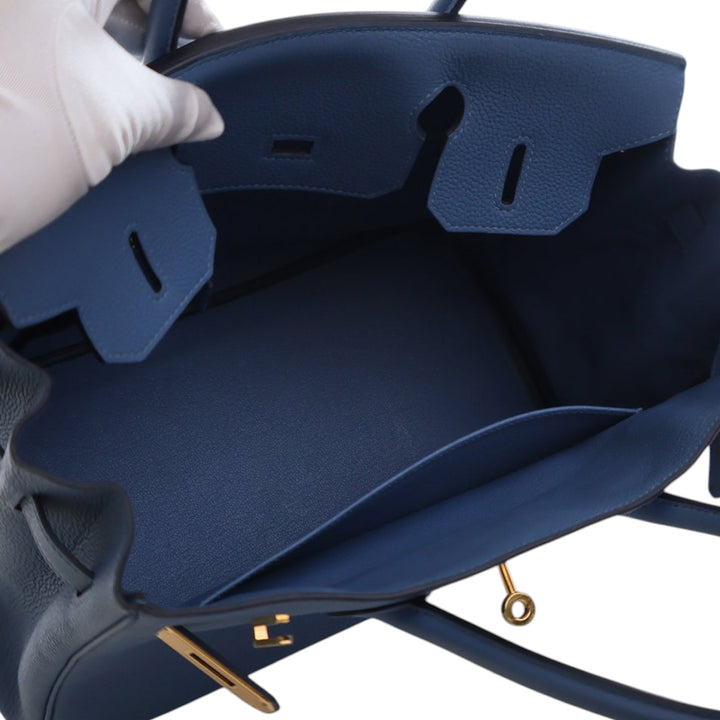 Hermès Sac à main Birkin Retourne 30 Togo Bleu – vue 5 – GABY PARIS