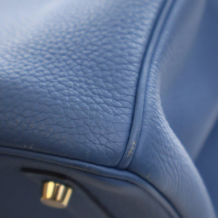 Hermès Sac à main Birkin Retourne 30 Togo Bleu – vue 9 – GABY PARIS