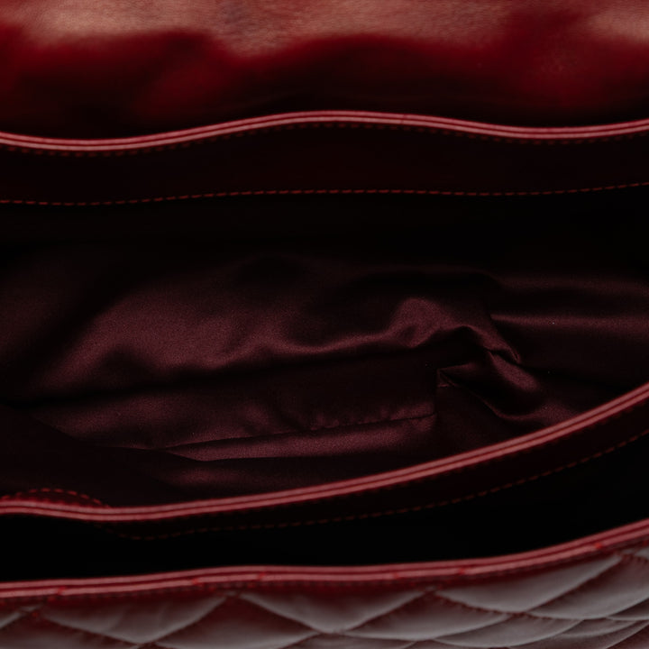 Chanel Maxi Matelassé Cuir d’agneau 3 Accordion à rabat