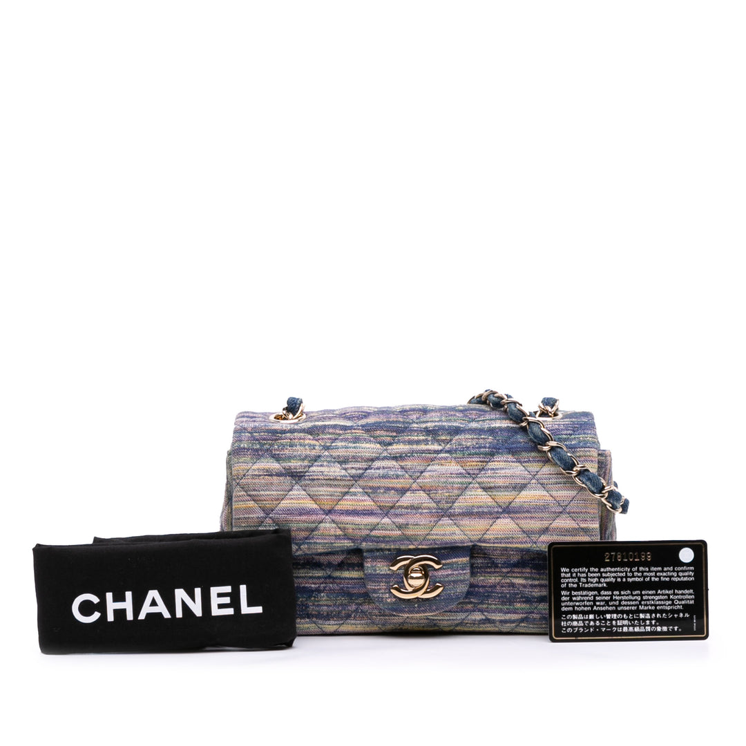 Chanel Mini Rectangular Multicolor Classic Jean Simple rabat Bleu – GABY PARIS Authentique