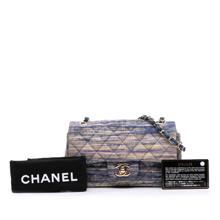 Chanel Mini Rectangular Multicolor Classic Jean Simple rabat Bleu – GABY PARIS Authentique