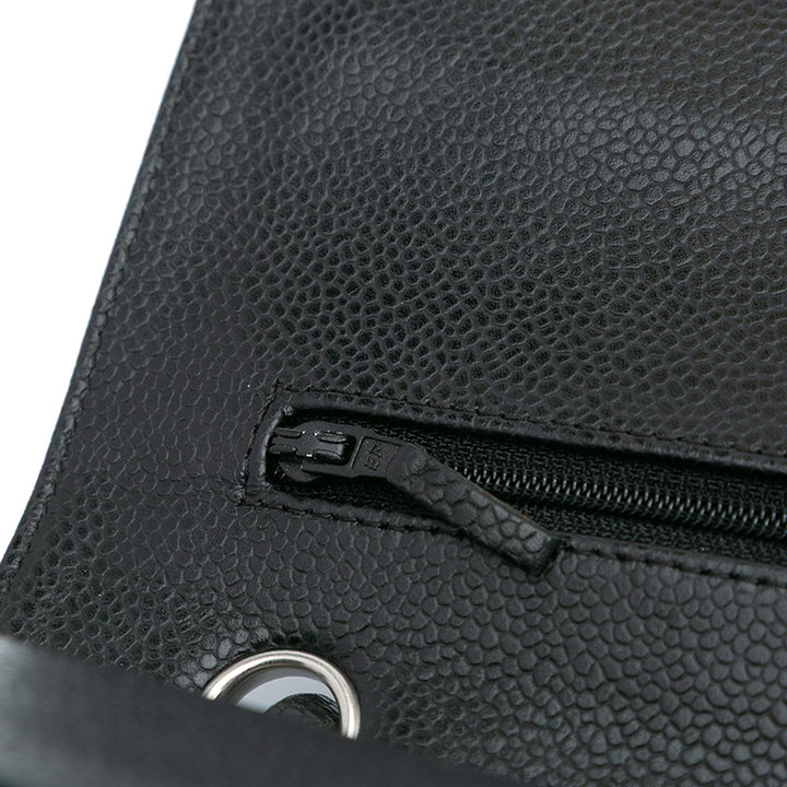 Medium Classic Caviar Double Flap Black - Gaby Paris