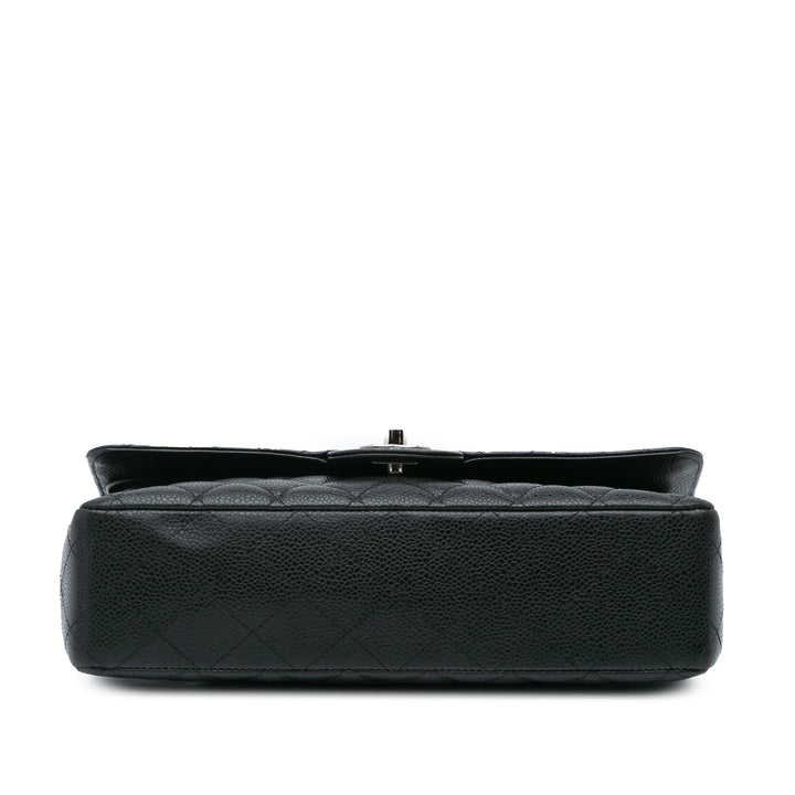 Medium Classic Caviar Double Flap Black - Gaby Paris