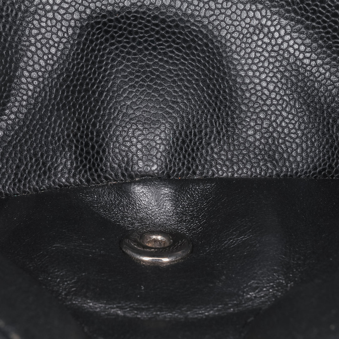Medium Classic Caviar Double Flap Black - Gaby Paris