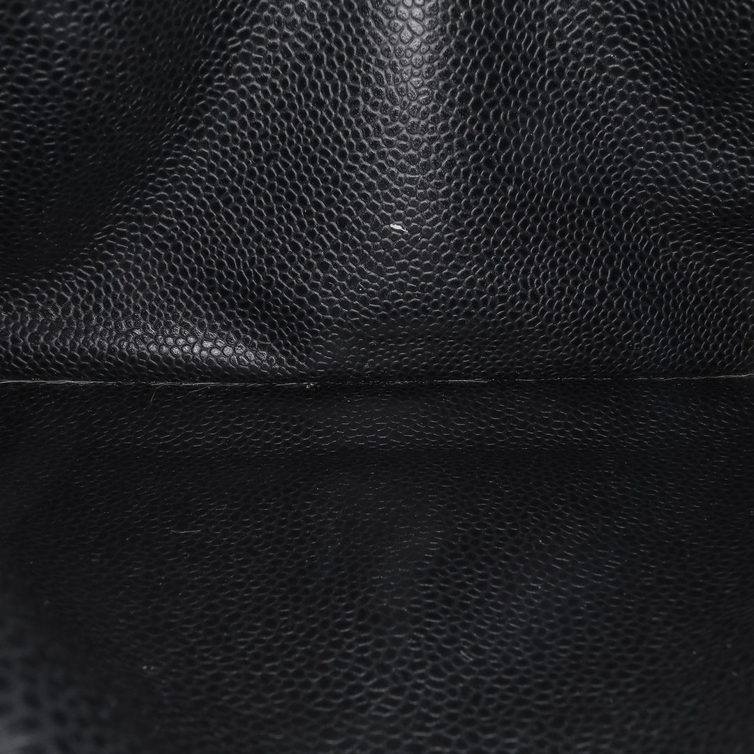 Medium Classic Caviar Double Flap Black - Gaby Paris