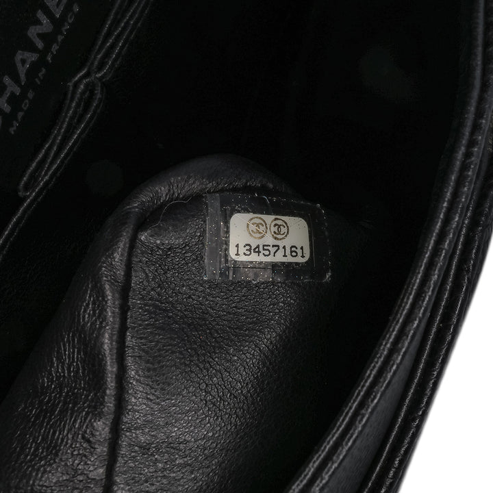 Medium Classic Caviar Double Flap Black - Gaby Paris