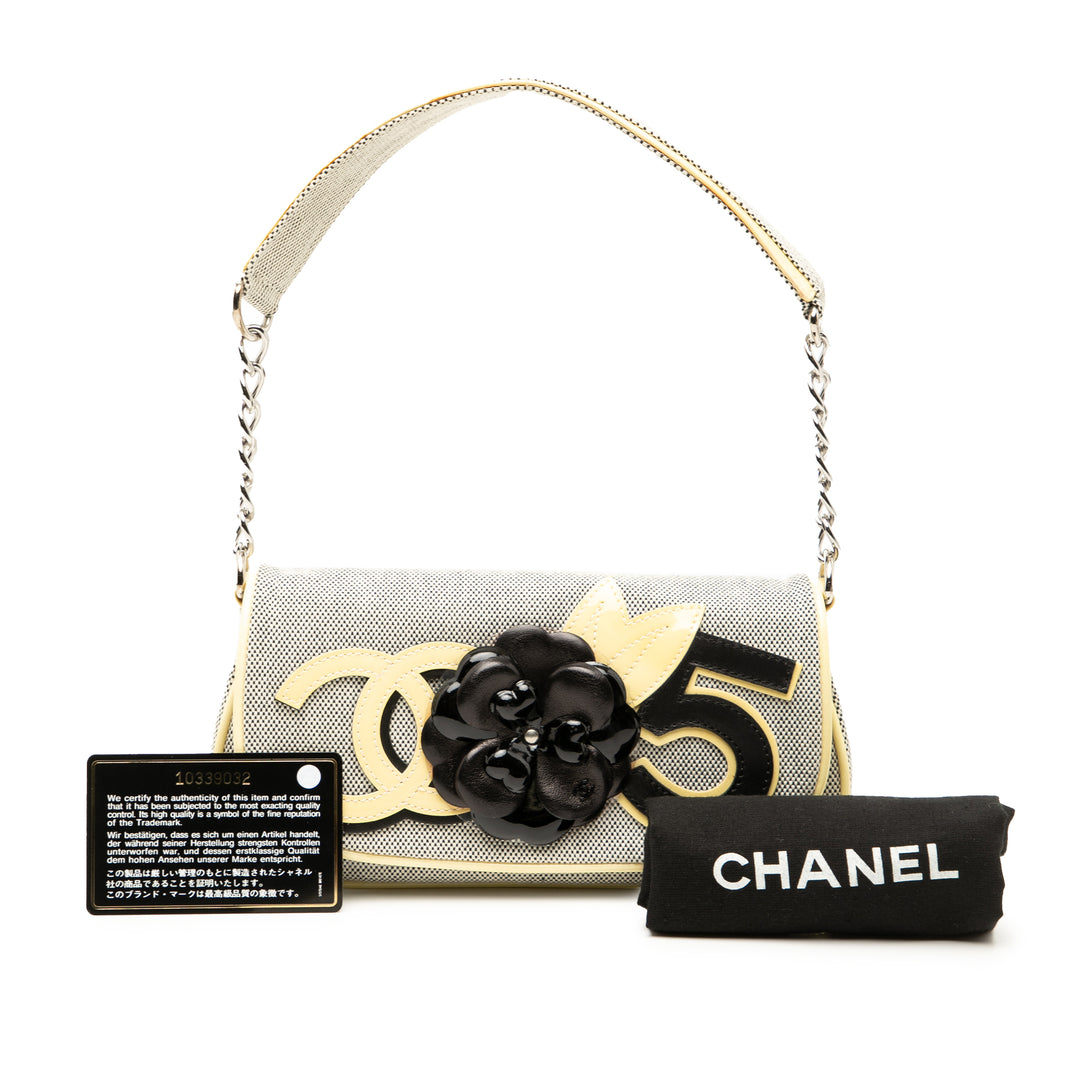 Chanel Toile CC Camellia No. 5 Sac bandoulière Gris – GABY PARIS Authentique