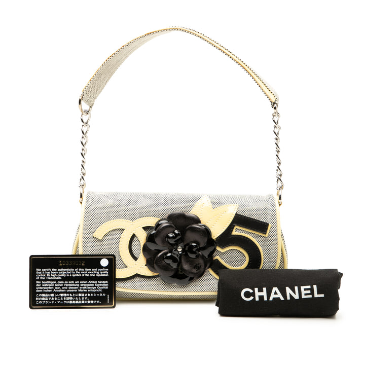 Chanel Toile CC Camellia No. 5 Sac bandoulière Gris – GABY PARIS Authentique