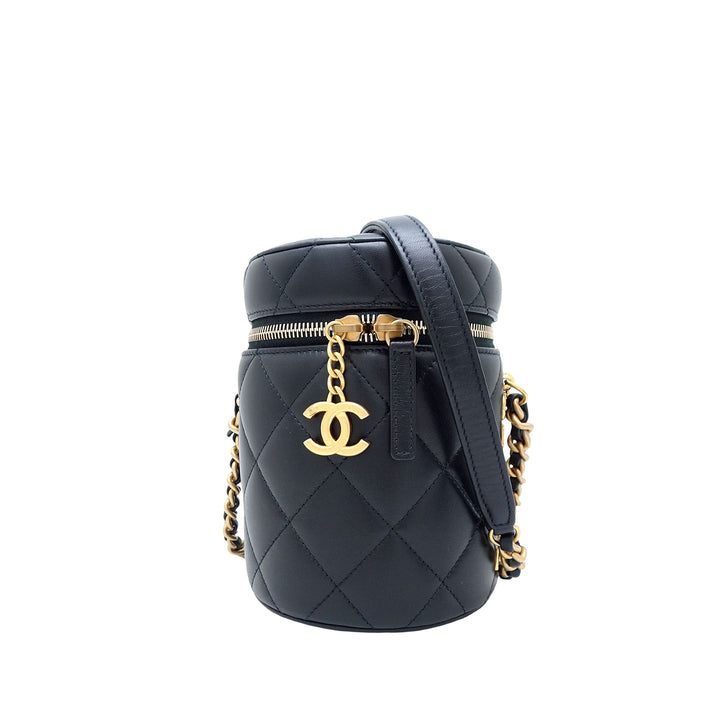 Chanel Matelassé Side Note Vanity Petit Cuir d'agneau