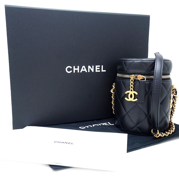Chanel Matelassé Side Note Vanity Petit Cuir d'agneau