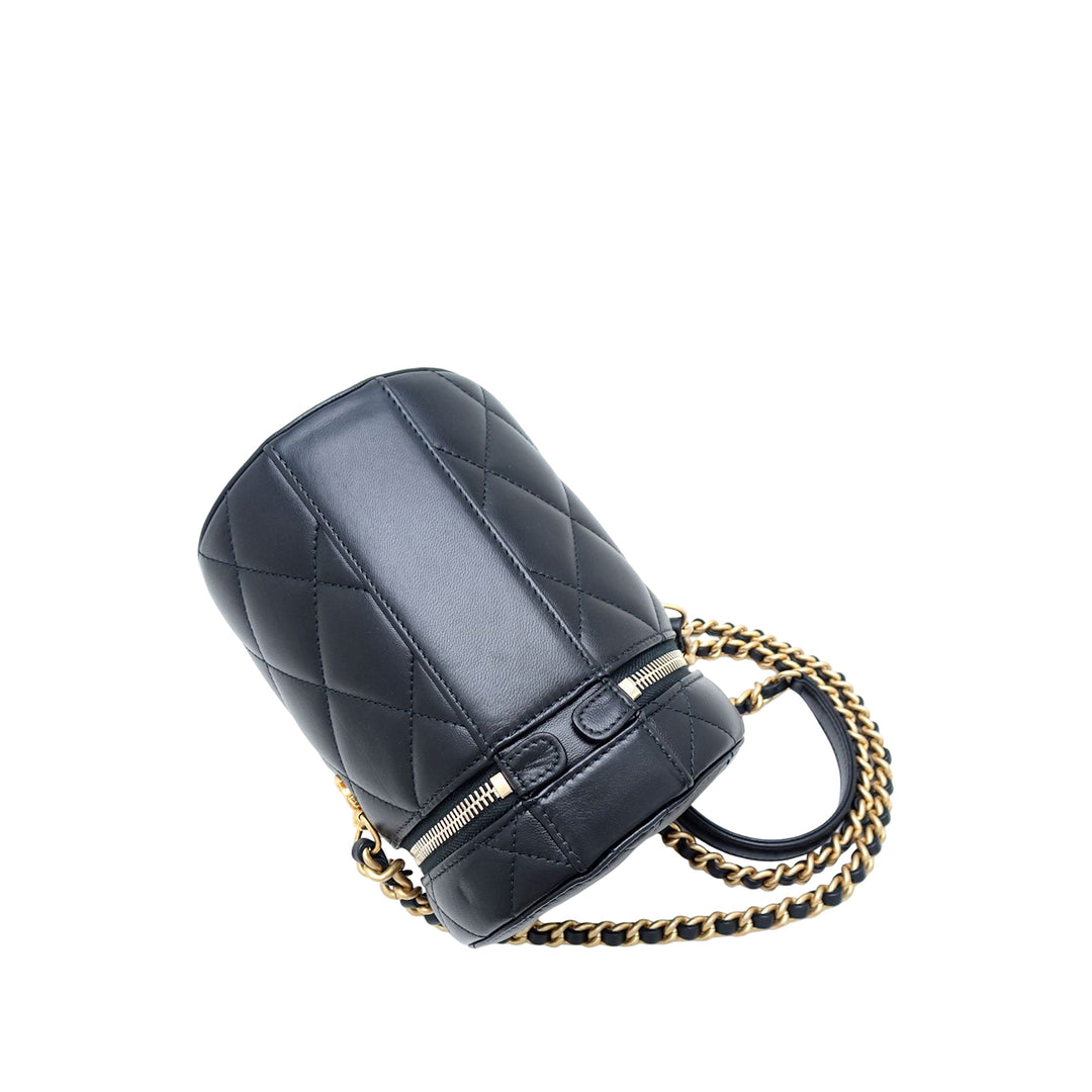 Chanel Matelassé Side Note Vanity Petit Cuir d'agneau