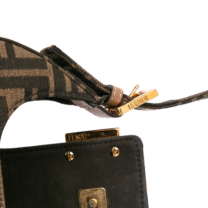Mini Zucca Canvas Cookie Hobo Brown - Gaby Paris