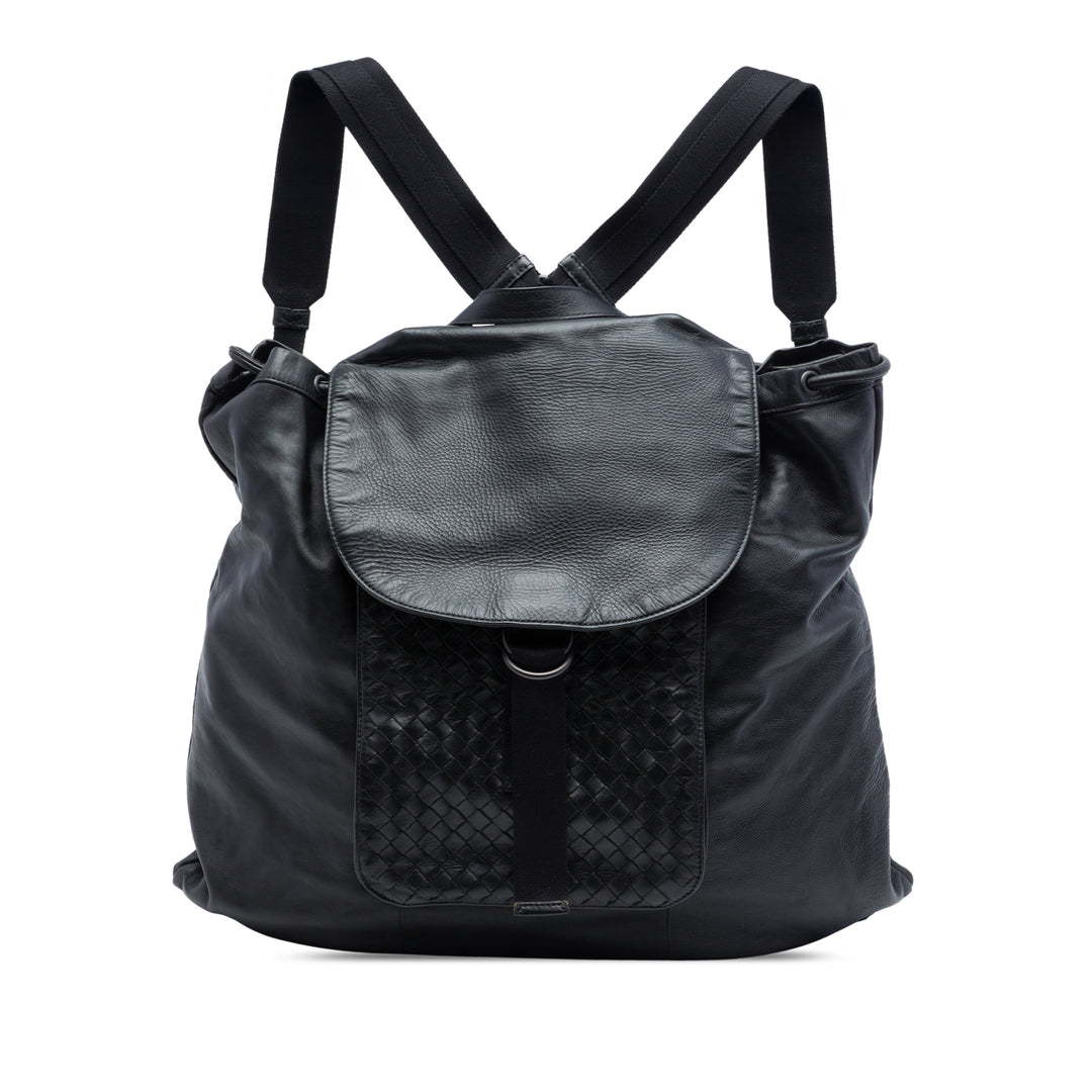 Bottega Veneta Intrecciato à finitions Cuir Drawstring Sac à dos