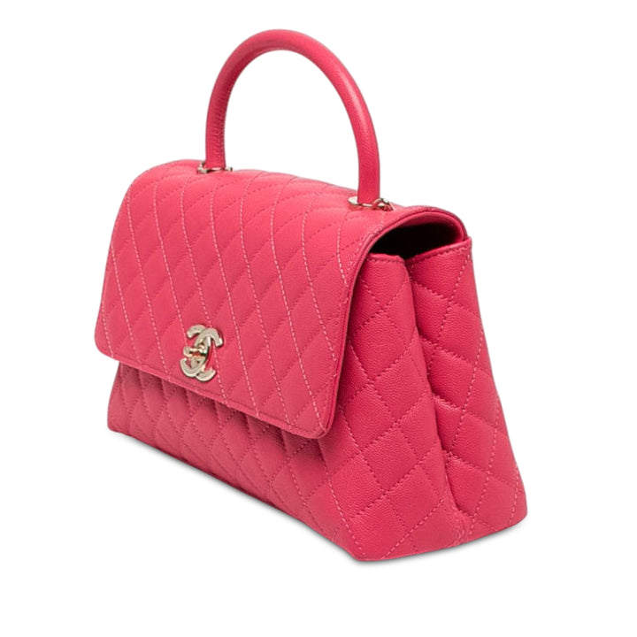 Chanel Matelassé Coco sac à Petit Cuir caviar Rose – vue 2 – GABY PARIS