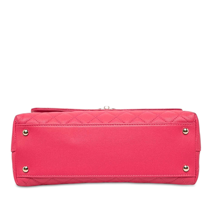Chanel Matelassé Coco sac à Petit Cuir caviar Rose – vue 3 – GABY PARIS