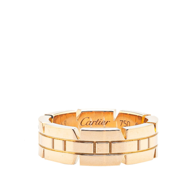 18K Rose Gold Tank Francaise Ring Gold - Gaby Paris