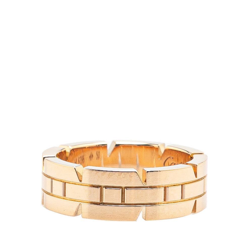 18K Rose Gold Tank Francaise Ring Gold - Gaby Paris