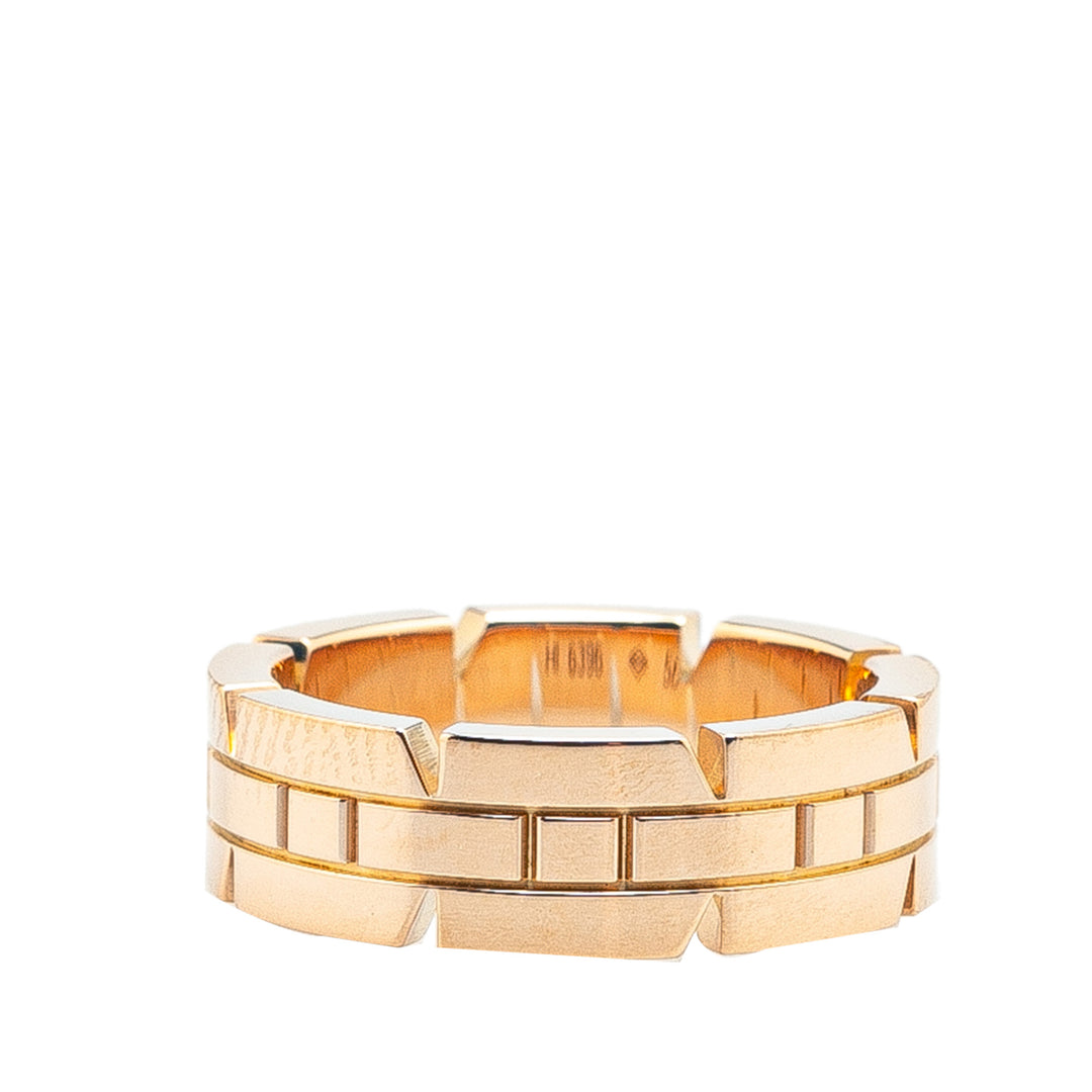 18K Rose Gold Tank Francaise Ring Gold - Gaby Paris