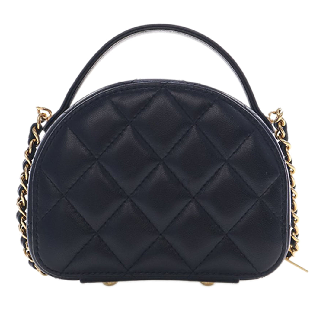 Chanel Vanity Matelassé Chic Riviera Petit Cuir d'agneau Noir – vue 4 – GABY PARIS
