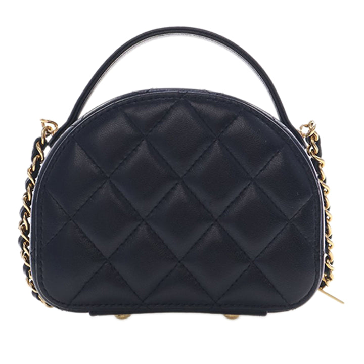 Chanel Vanity Matelassé Chic Riviera Petit Cuir d'agneau Noir – vue 4 – GABY PARIS