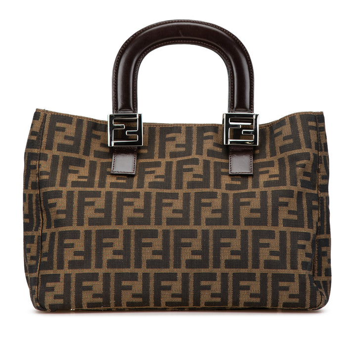 Small Zucca Canvas Twins Tote Brown - Gaby Paris