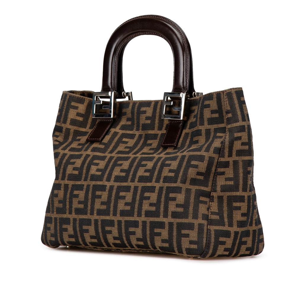 Small Zucca Canvas Twins Tote Brown - Gaby Paris