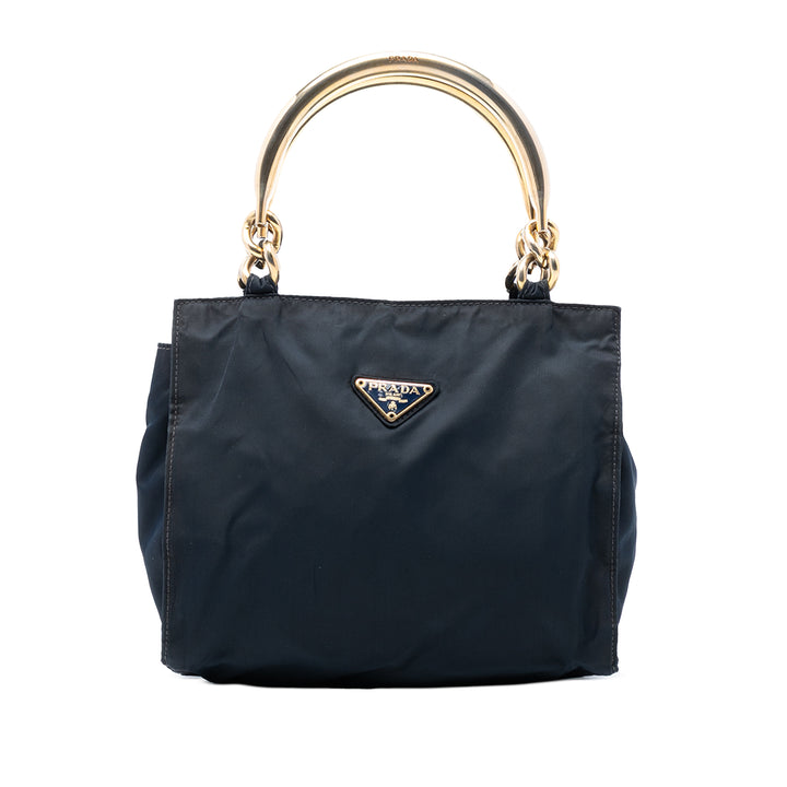 Prada Tessuto Metal Handle Sac