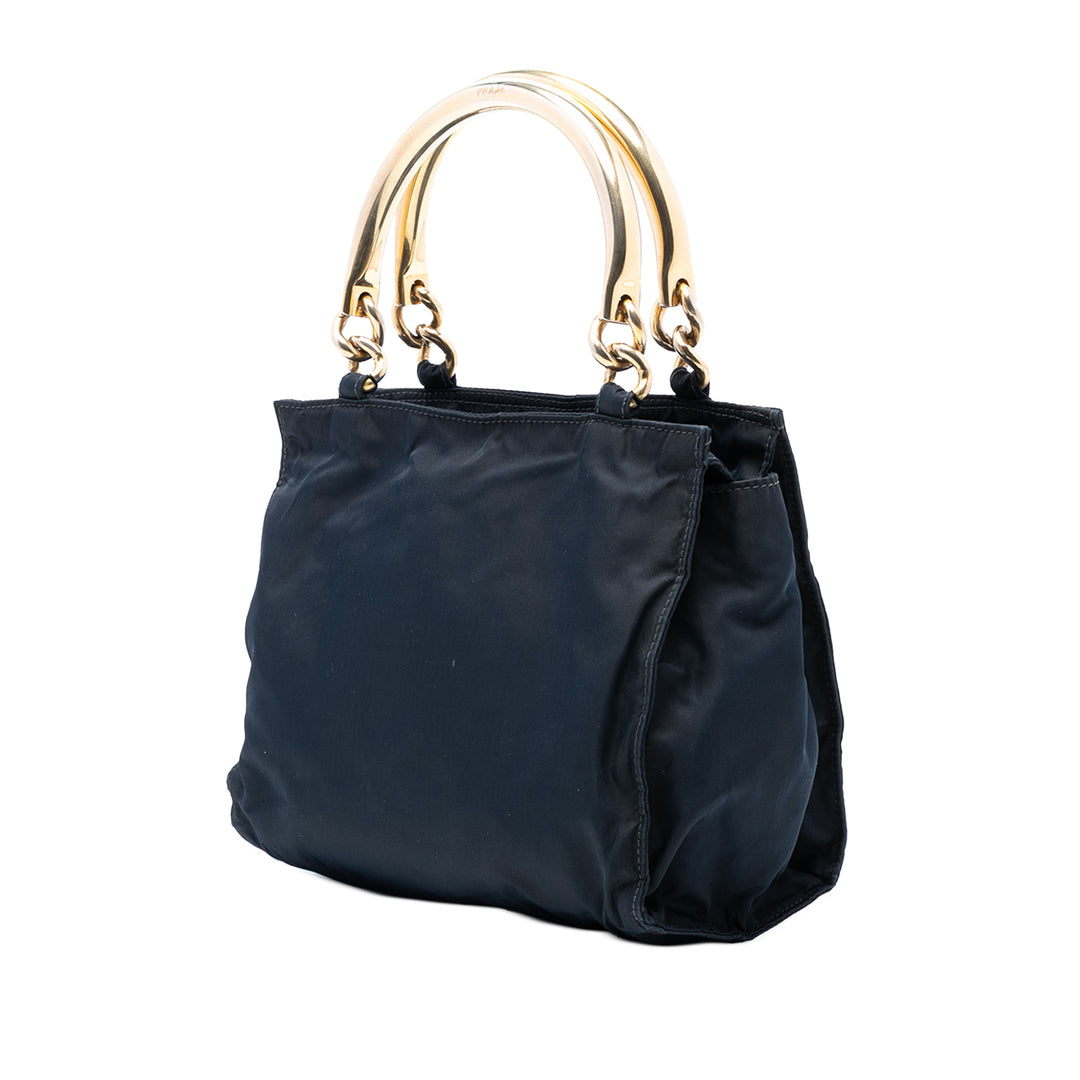 Prada Tessuto Metal Handle Sac