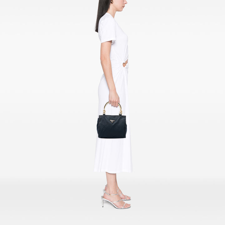 Prada Tessuto Metal Handle Sac