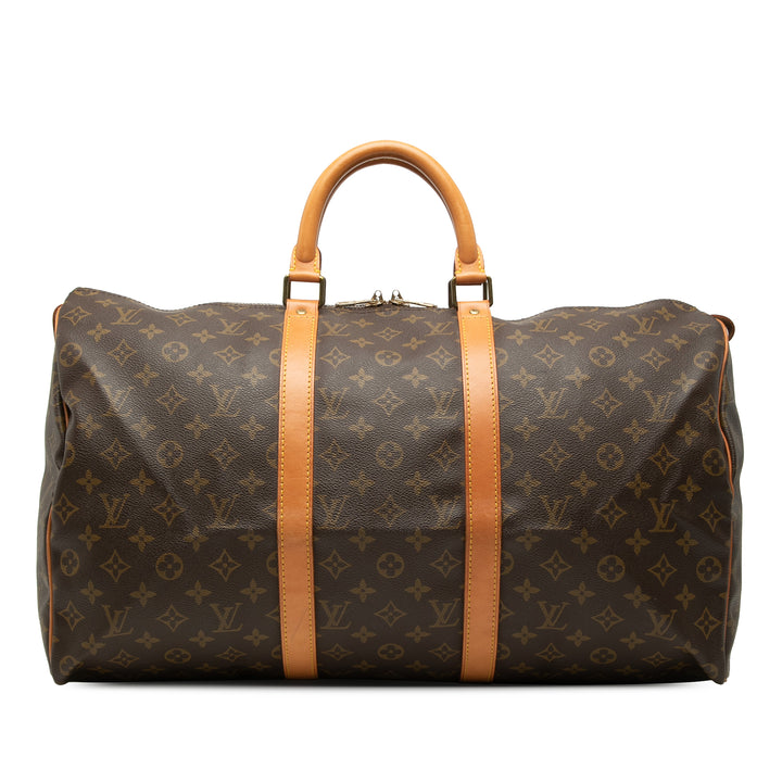Louis Vuitton Keepall 50 Monogram Marron – vue principale – GABY PARIS