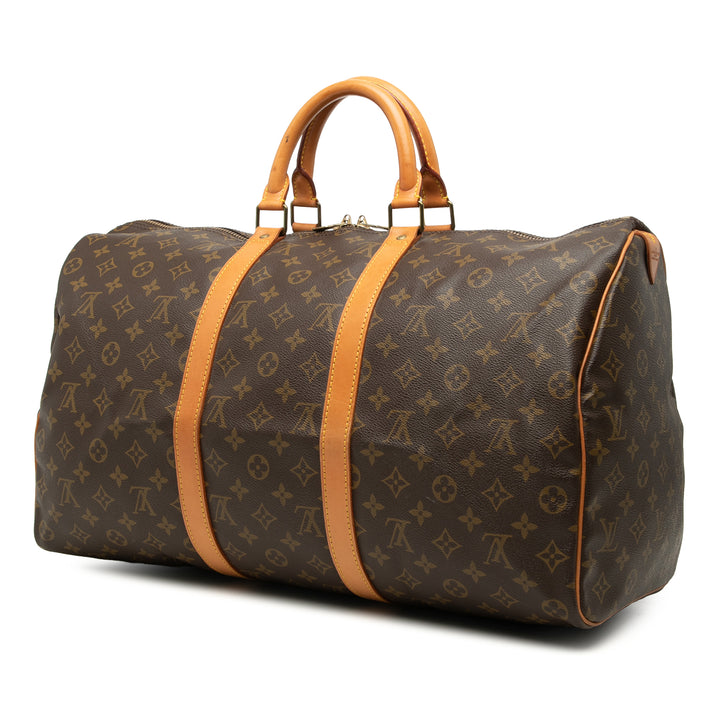 Louis Vuitton Keepall 50 Monogram Marron – vue 2 – GABY PARIS