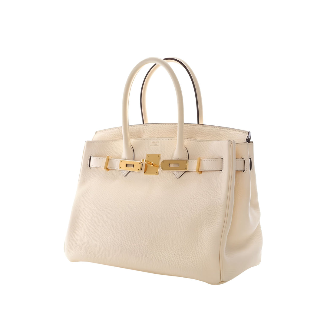 Hermès Sac à main Birkin Retourne 30 Clémence Beige – vue 11 – GABY PARIS
