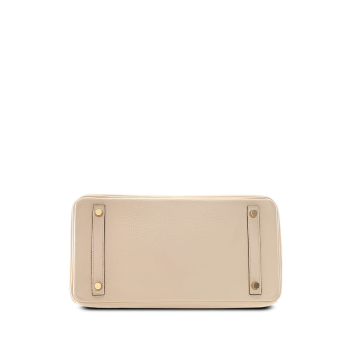 Hermès Sac à main Birkin Retourne 30 Clémence Beige – vue 3 – GABY PARIS