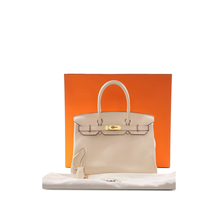 Hermès Sac à main Birkin Retourne 30 Clémence Beige – vue 5 – GABY PARIS