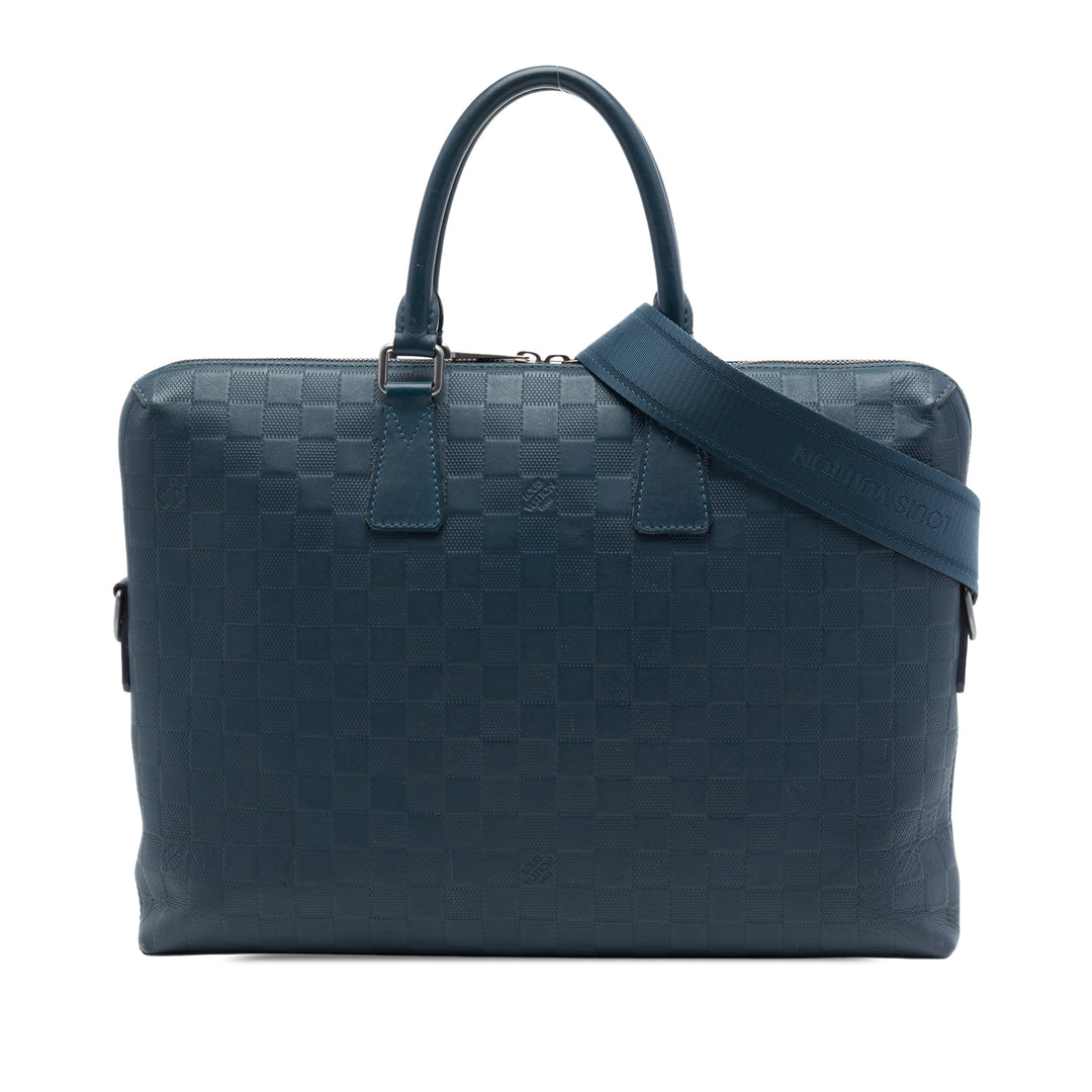 Louis Vuitton Porte Documents Jour Cuir Damier Infini